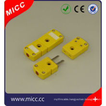 nylon material flat pin miniature type K type thermocouple plug